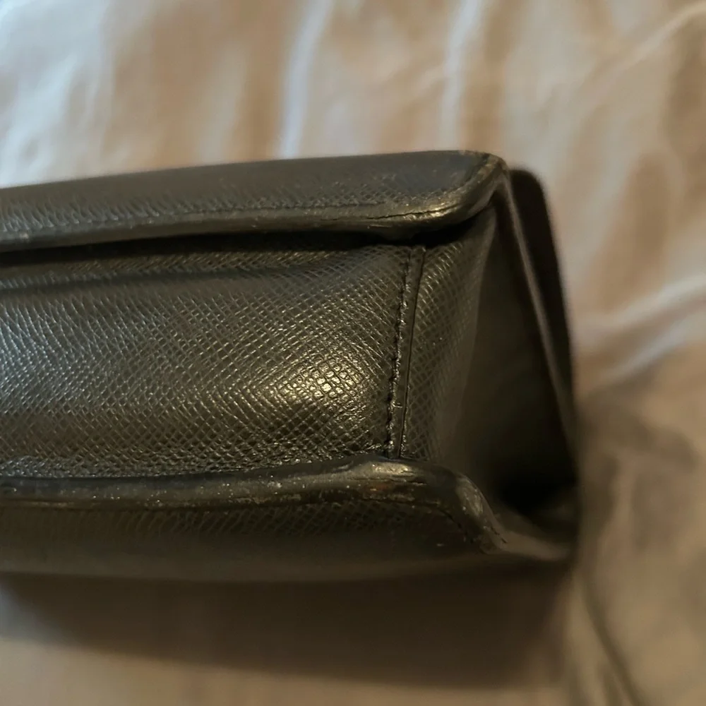 Louis Vuitton Taiga Leather Briefcase with Silver Clasp